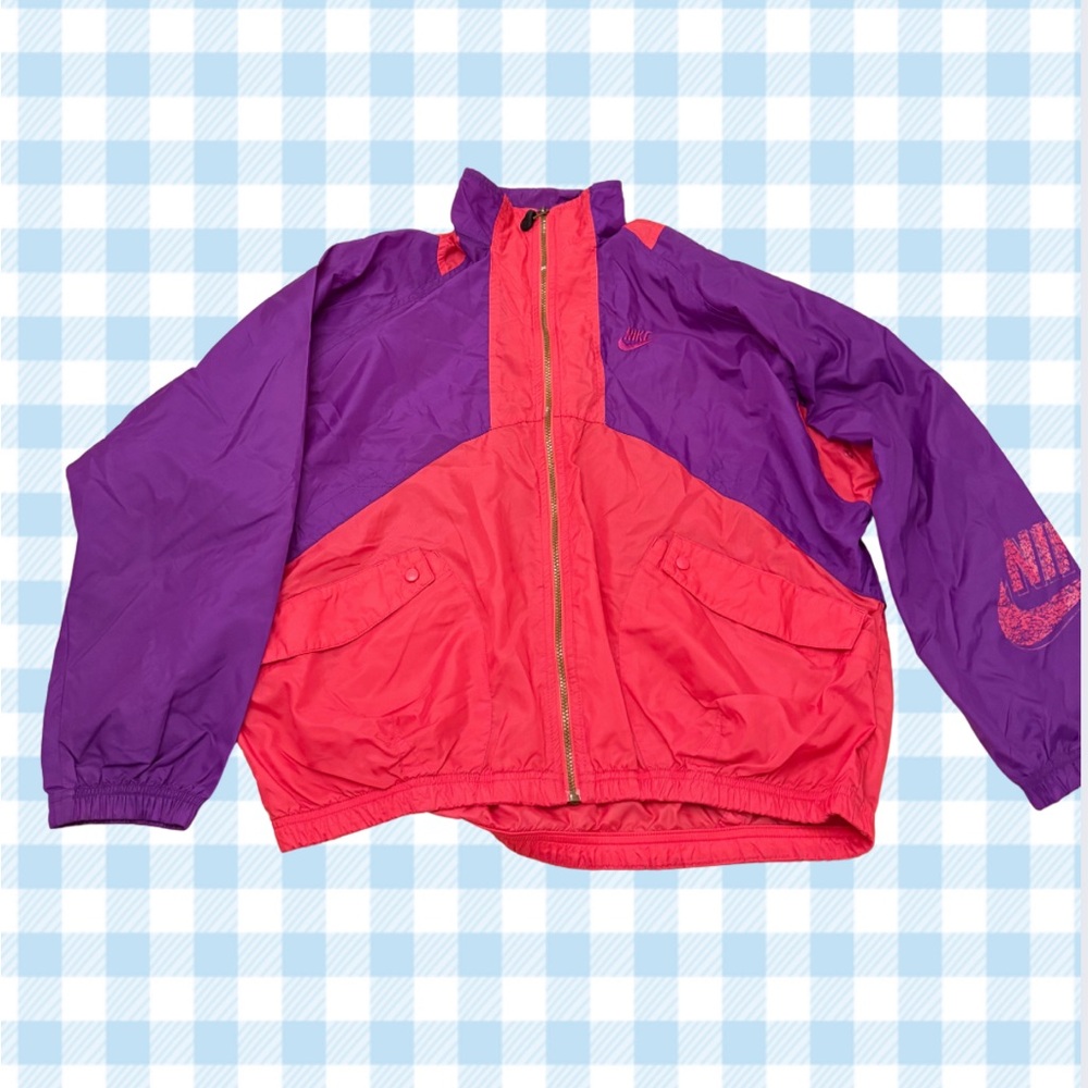 Nike 90s Purple and Red Windbreaker